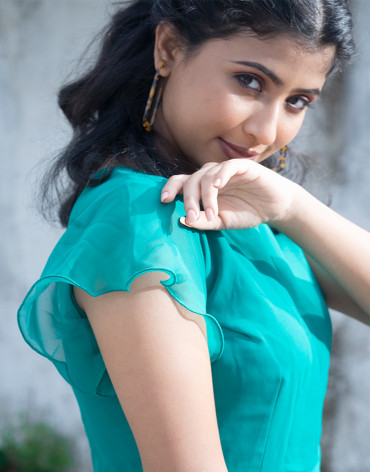 Teal Green Solid Maxi Dress